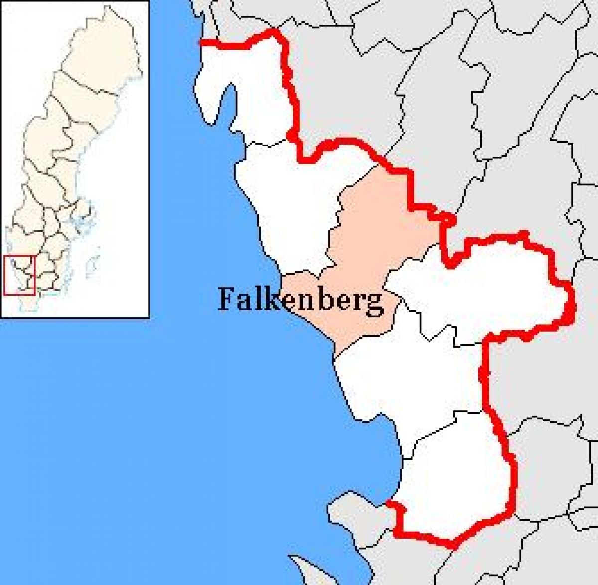 carte de Falkenberg Suède