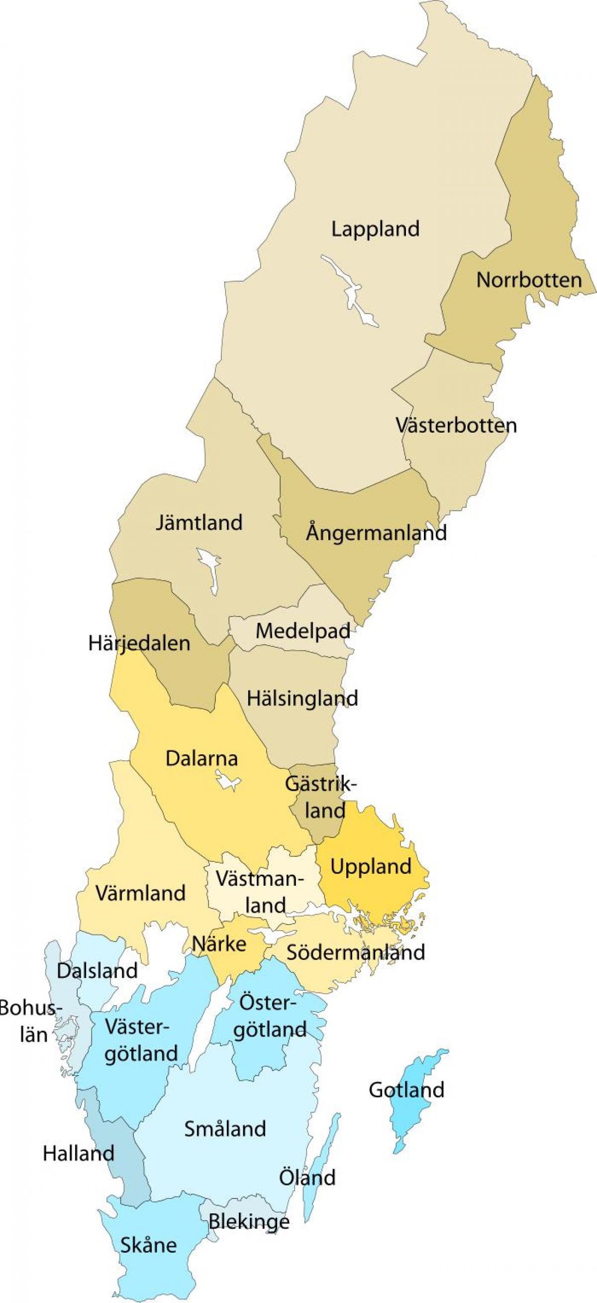 carte de la Laponie en Suède
