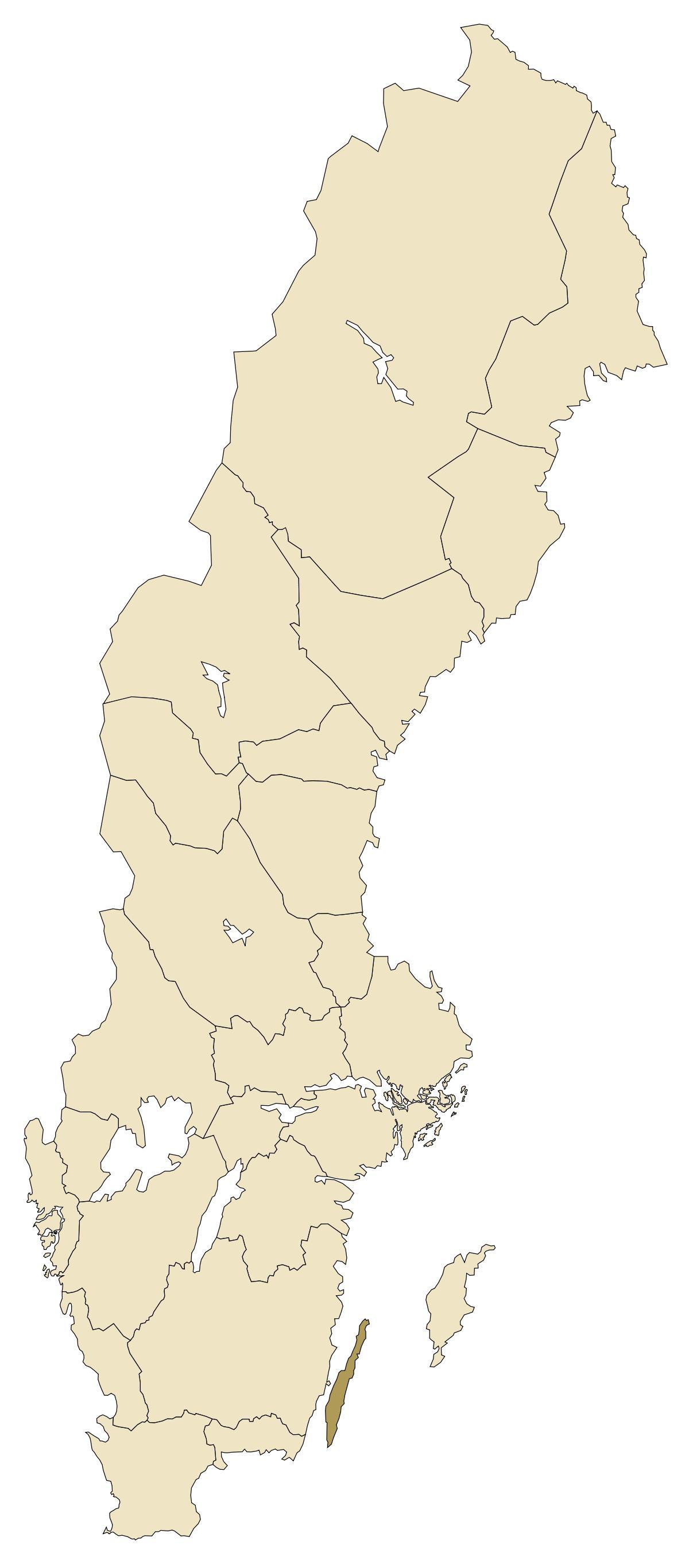 carte de Oland Suède