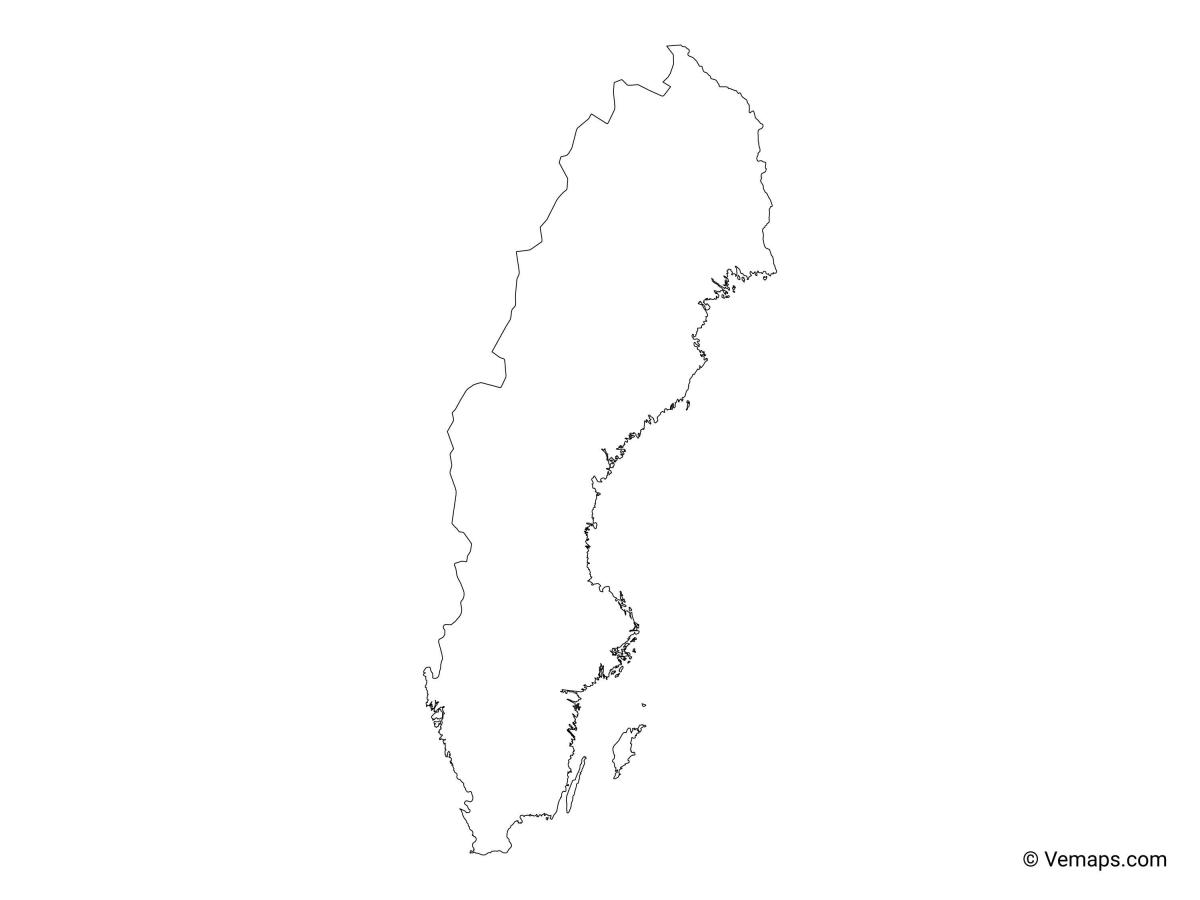 carte de la Suède vecteur