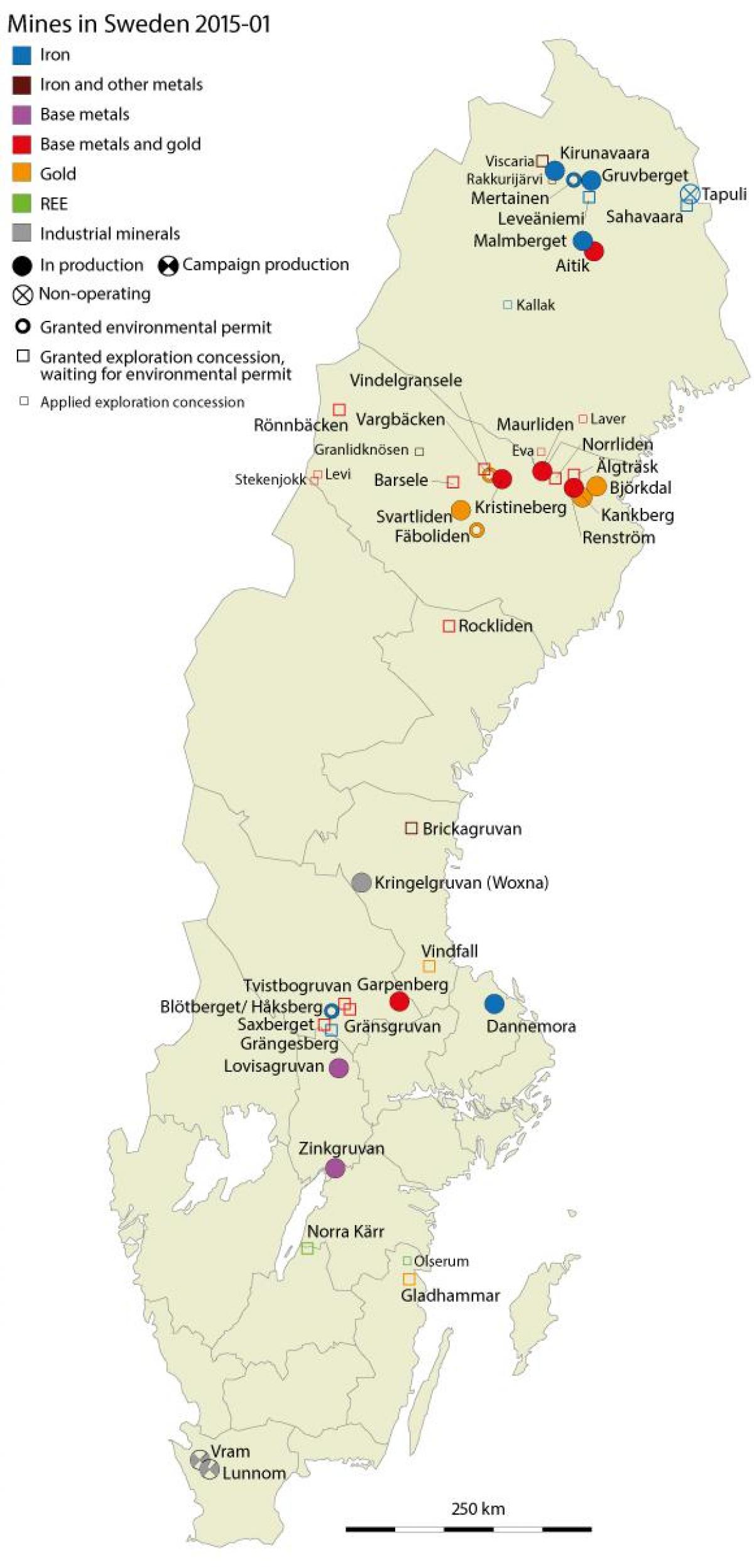 carte de la Suède ressources naturelles