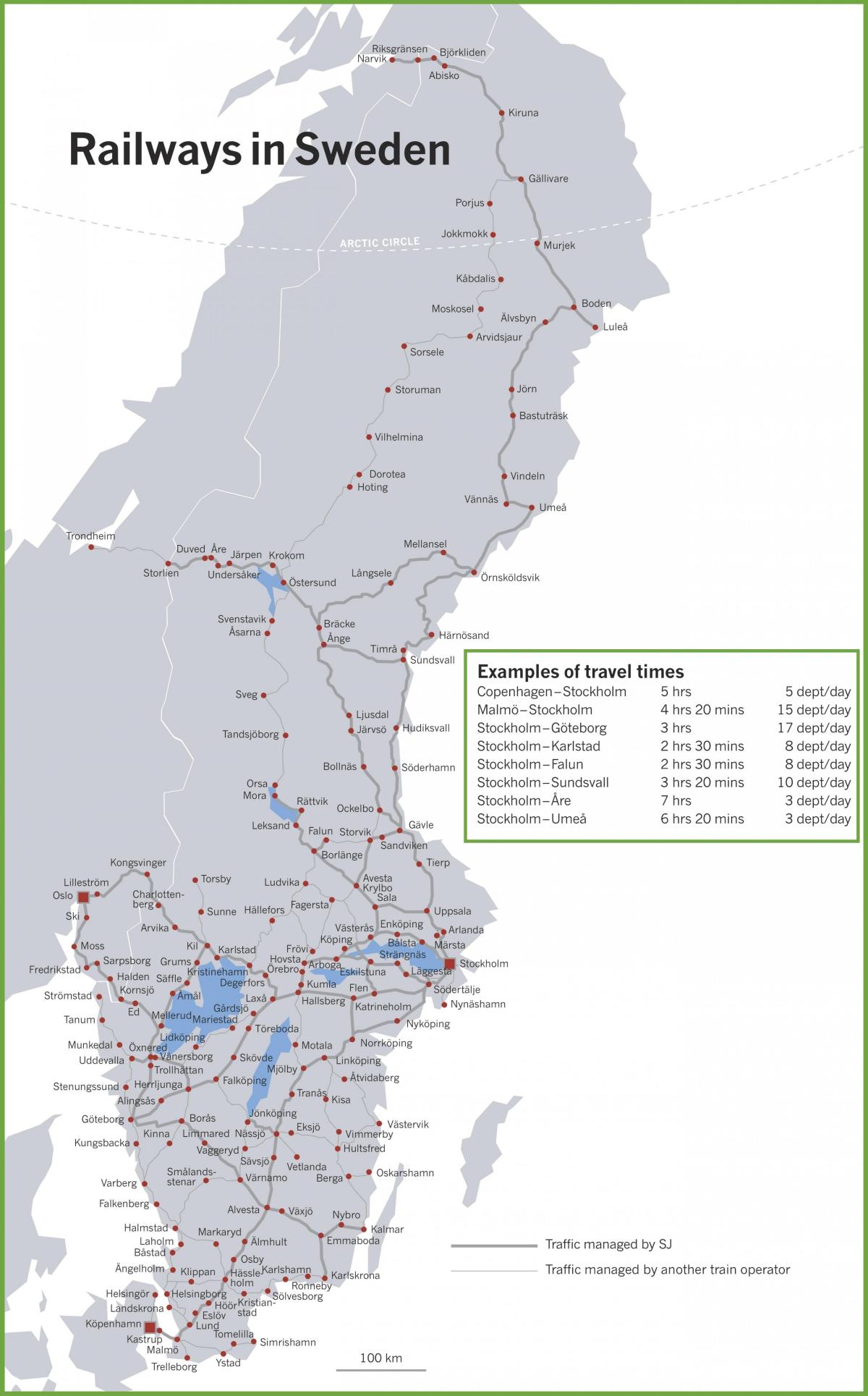 carte du train en Suède
