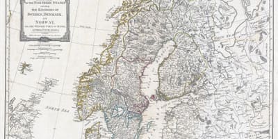 Ancienne carte de la Suède
