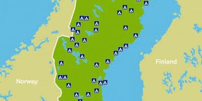 Suède camping la carte
