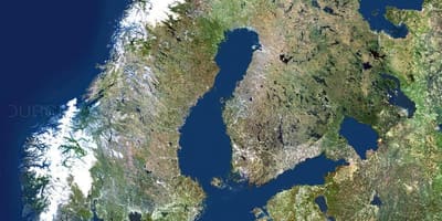 Carte de la Suède par satellite