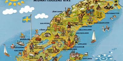 Carte touristique de la Suède