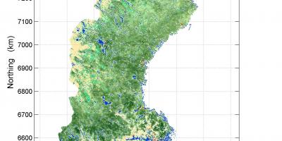 Carte de la Suède forêts