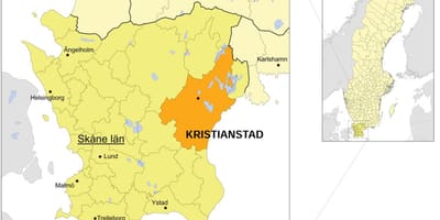 Carte de Kristianstad, Suède