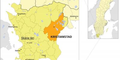 Carte de Kristianstad, Suède