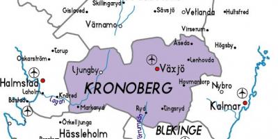 Carte de Kronoberg Suède