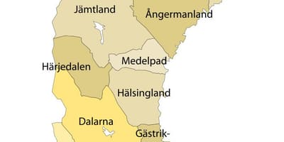 Carte de la Laponie en Suède