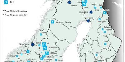 Suédois stations de ski de la carte