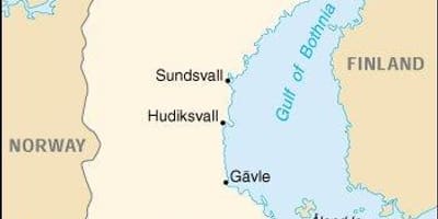 En suède, malmö carte