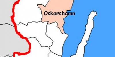 Carte de Oskarshamn en Suède