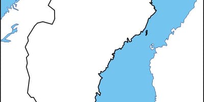 Carte vierge de la Suède