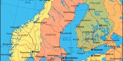 En suède, l'emplacement de carte