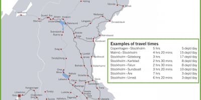 Carte du Train en Suède